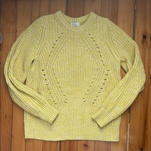 Lucky Brand Sweater | Size L | 
100% cotton | Yellow + white blend
Like new